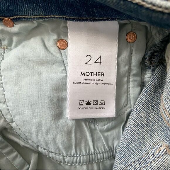 MOTHER The Insider High-rise Crop Step Fray Hem Jeans Size 24 NWT - Picture 5 of 10